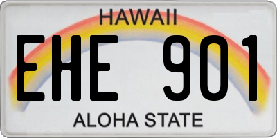 HI license plate EHE901