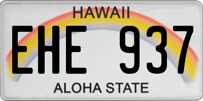 HI license plate EHE937