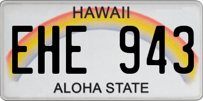 HI license plate EHE943