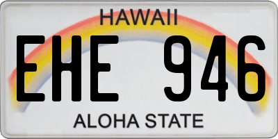 HI license plate EHE946