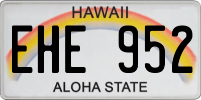HI license plate EHE952