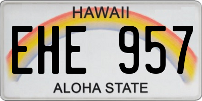 HI license plate EHE957