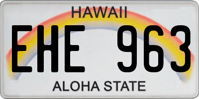 HI license plate EHE963