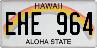 HI license plate EHE964