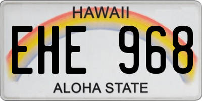 HI license plate EHE968