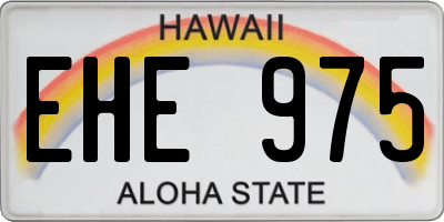 HI license plate EHE975