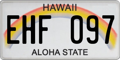 HI license plate EHF097
