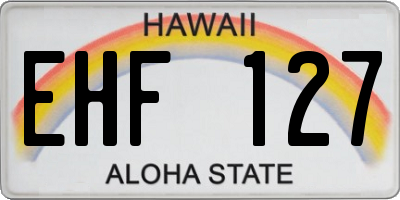 HI license plate EHF127
