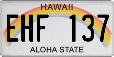 HI license plate EHF137