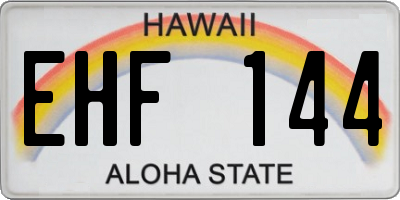 HI license plate EHF144
