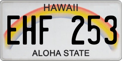 HI license plate EHF253