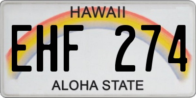 HI license plate EHF274