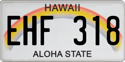 HI license plate EHF318