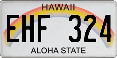 HI license plate EHF324