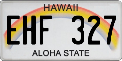 HI license plate EHF327