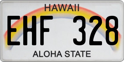 HI license plate EHF328