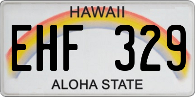 HI license plate EHF329