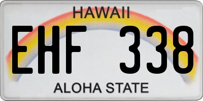 HI license plate EHF338