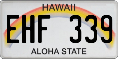 HI license plate EHF339