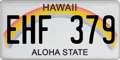 HI license plate EHF379