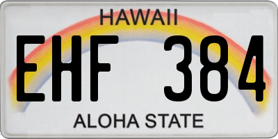 HI license plate EHF384