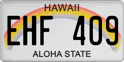 HI license plate EHF409