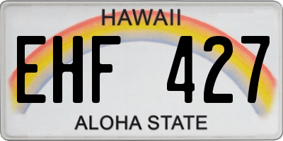 HI license plate EHF427