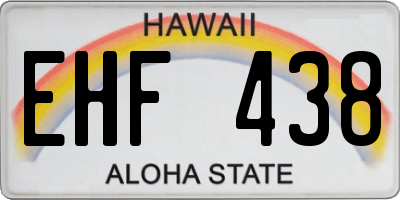 HI license plate EHF438