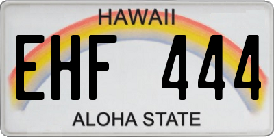 HI license plate EHF444