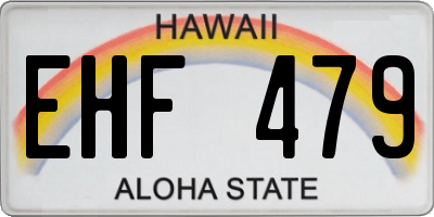 HI license plate EHF479
