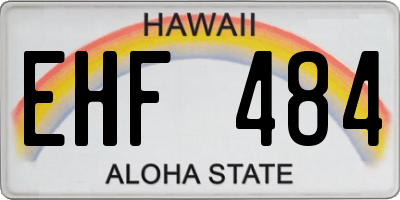 HI license plate EHF484