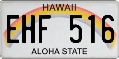 HI license plate EHF516