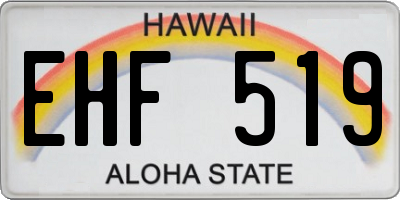 HI license plate EHF519