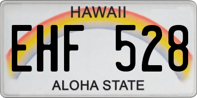 HI license plate EHF528