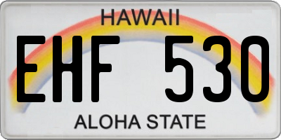HI license plate EHF530