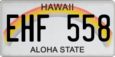 HI license plate EHF558