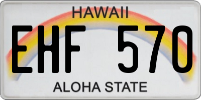 HI license plate EHF570
