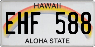 HI license plate EHF588