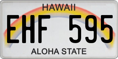 HI license plate EHF595