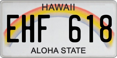 HI license plate EHF618
