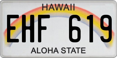 HI license plate EHF619