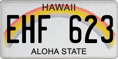 HI license plate EHF623