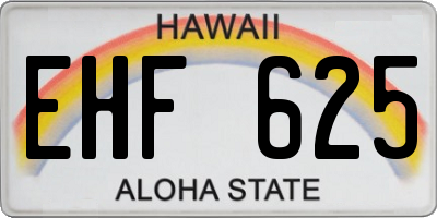 HI license plate EHF625