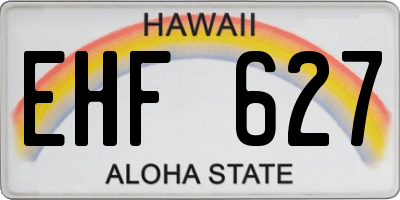 HI license plate EHF627