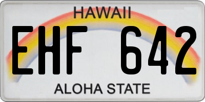 HI license plate EHF642