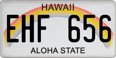 HI license plate EHF656