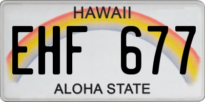 HI license plate EHF677