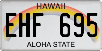 HI license plate EHF695