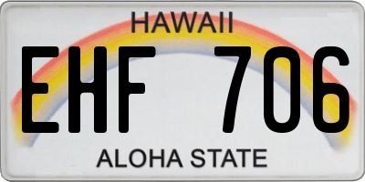 HI license plate EHF706