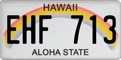 HI license plate EHF713